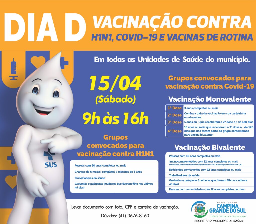 Jornal Uniao Dia D Prefeitura De Campina Promove O Dia D Da Vacinação Contra Covid-19, H1N1 E Vacinas De Rotina