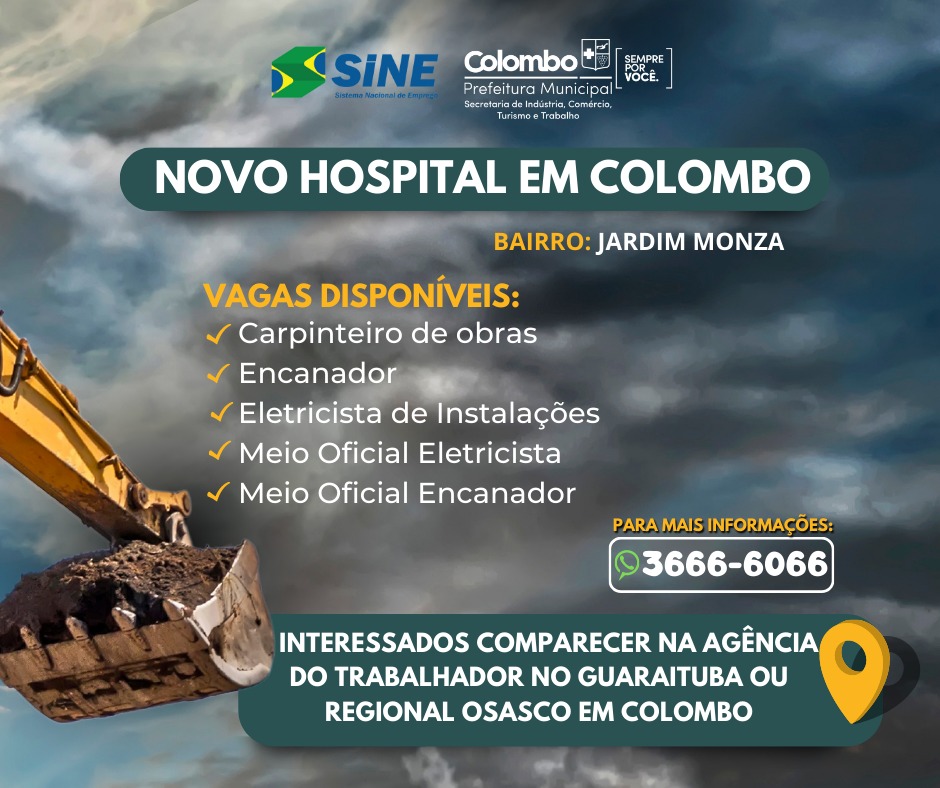 Whatsapp Image 2023 06 28 At 13.16.22 Hospital Geral De Colombo Oferece Novas Vagas Para Profissionais Da Construção