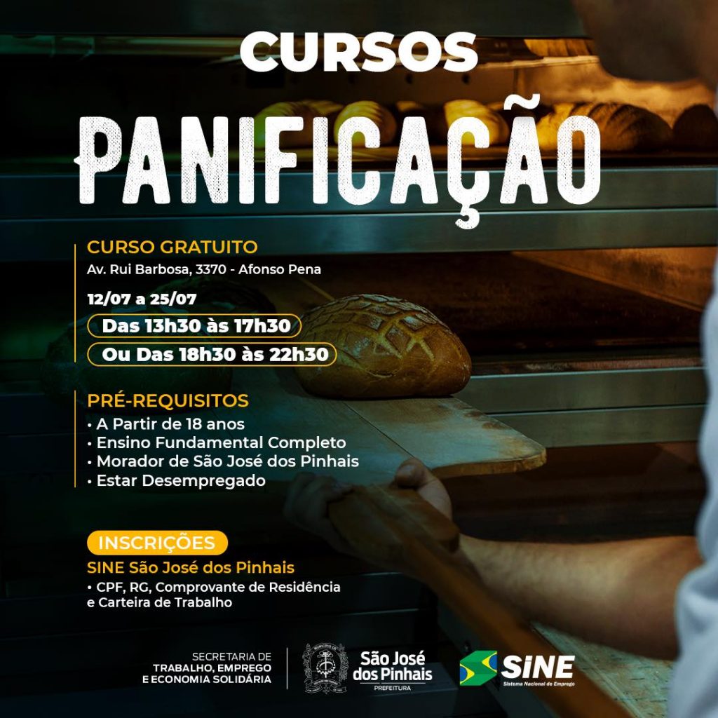 357113923 602536288649764 1229637028806813908 N 1024X1024 1 Estão Abertas As Inscrições Para O Curso Gratuito De Panificação Em São José Dos Pinhais