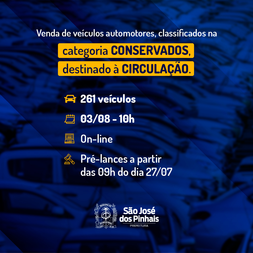 Card 2 Prefeitura De São José Dos Pinhais Realiza Leilão De Automóveis Em Agosto