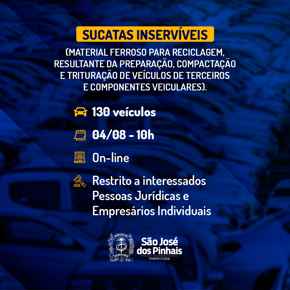 Card 4 Prefeitura De São José Dos Pinhais Realiza Leilão De Automóveis Em Agosto