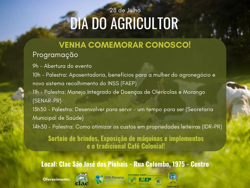 Whatsapp Image 2023 07 27 At 09.36.08 Dia Do Agricultor: Evento Destaca O Papel Dos Produtores Rurais No Desenvolvimento Do Município Em São José Dos Pinhais