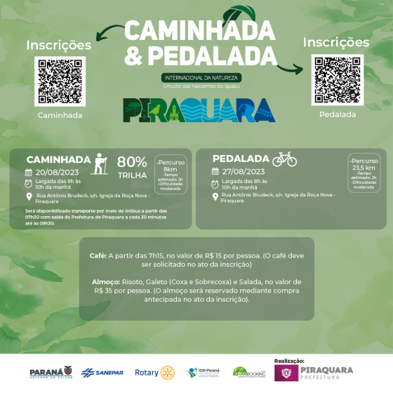 Geral 20230802112447 Inscrições Abertas Para A Caminhada E Pedalada Internacional Da Natureza De Piraquara