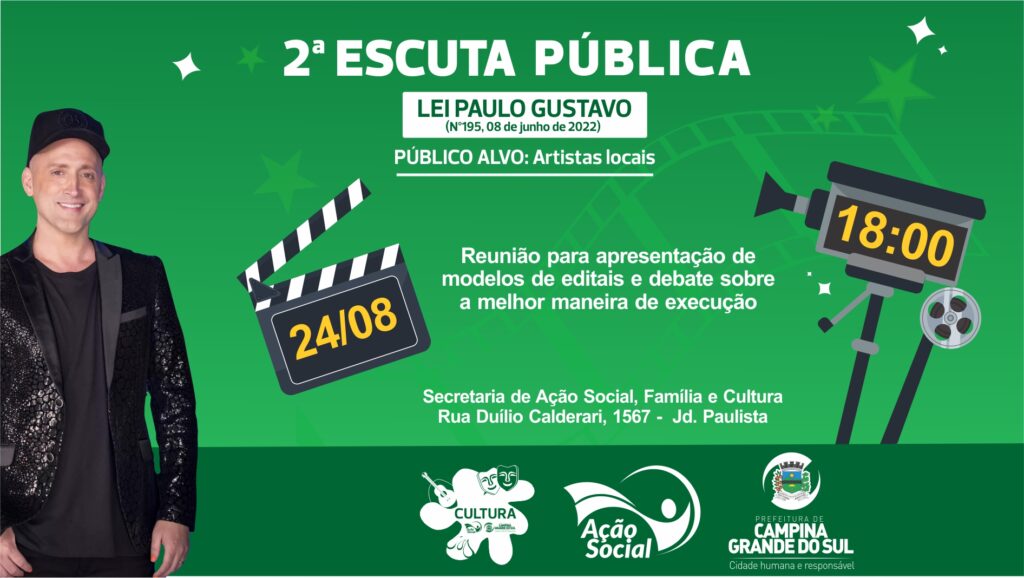 Jbsedhr23B4 Secretaria De Ação Social, Família E Cultura Convida Artistas Locais Para Dialogar Sobre Recursos Da Lei Paulo Gustavo