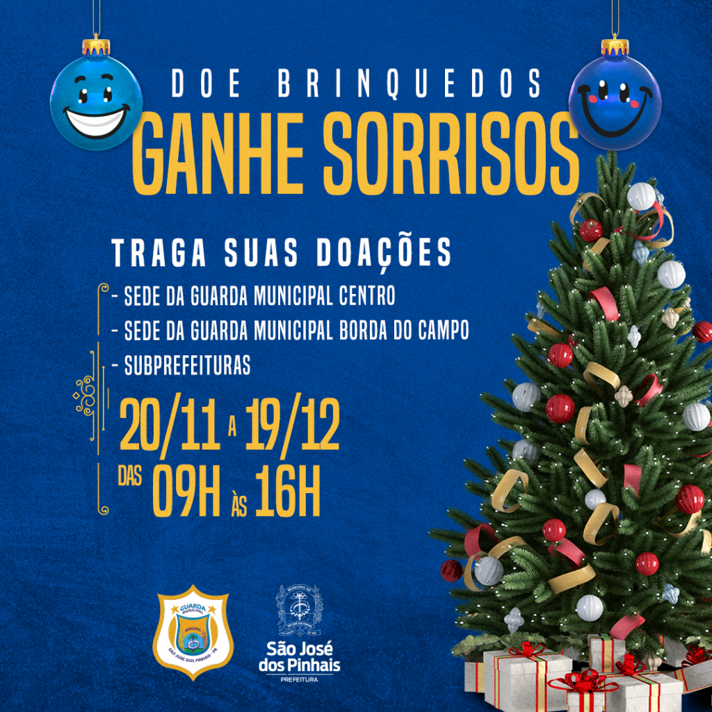 Post Natal Azul 1024X1024 1 Campanha De Arrecadação De Brinquedos Da Guarda Municipal Vai Até O Dia 19 De Dezembro Em São José Dos Pinhais